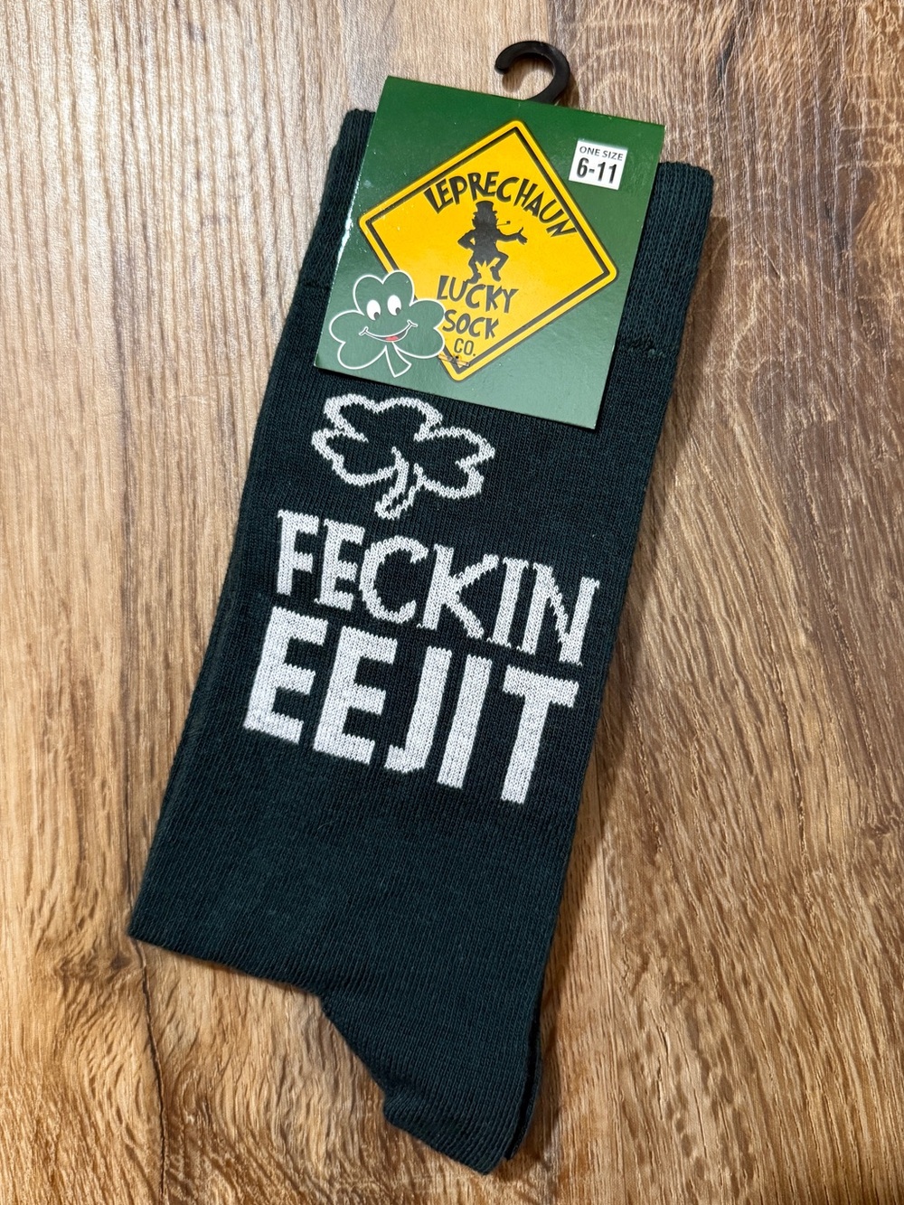 NWT Feckin Eejit St. Patrick’s Day Crew Socks One Size 6-11
